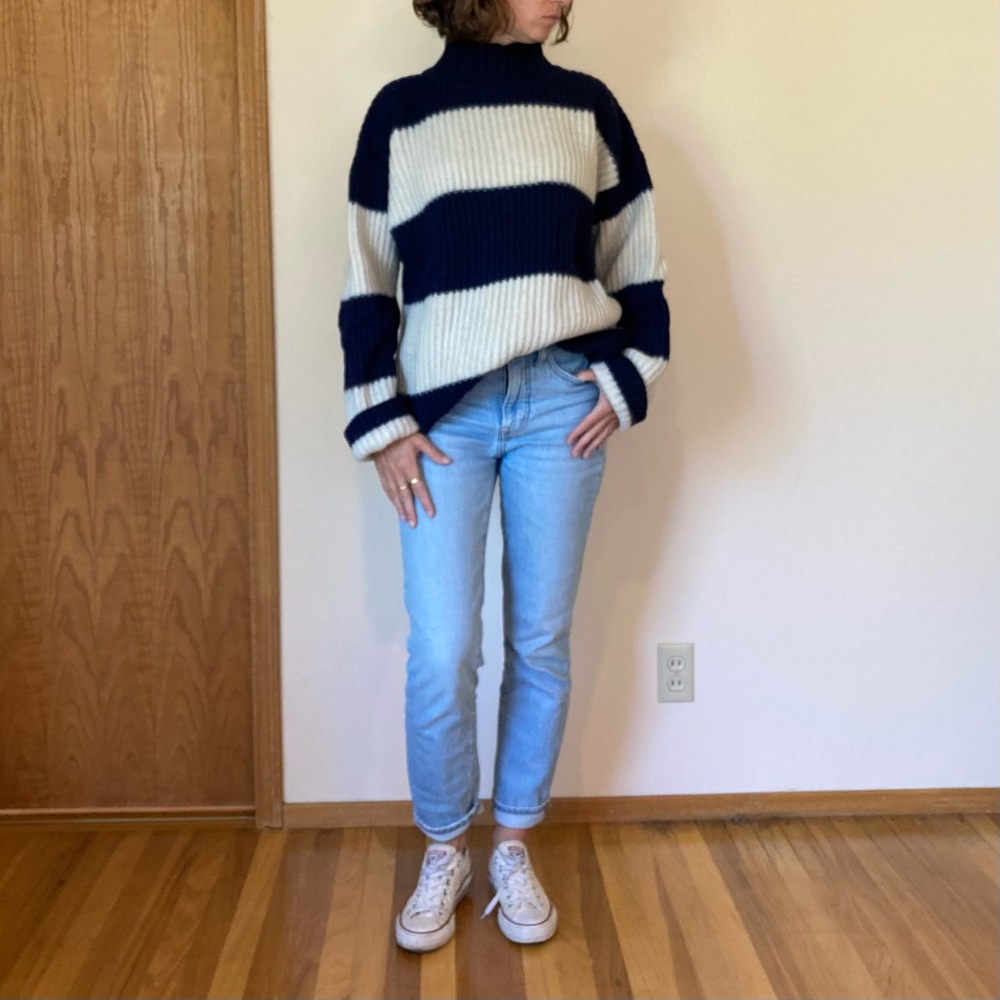 French Vintage Striped knit Sweater